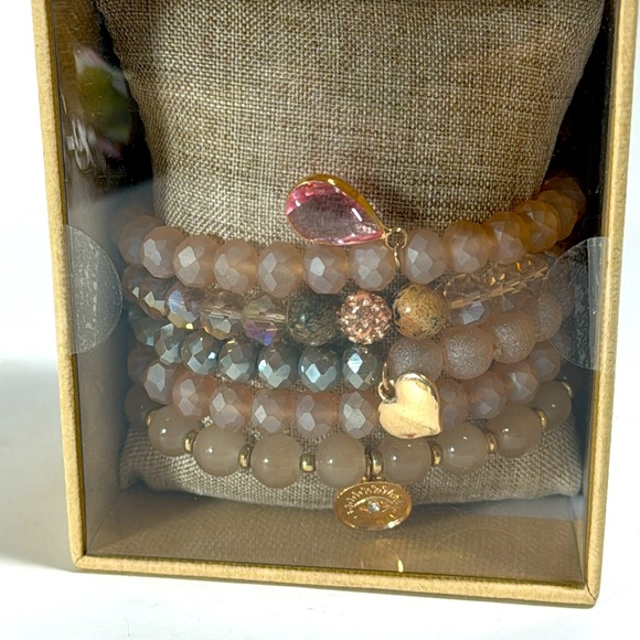 Nicole Miller Set of 5 Stretch Bracelets - Picture 2 of 5